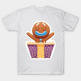 Christmas Sticker, Ginger Man Sticker T-Shirt